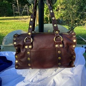 Hammitt Brown Leather Bag w/Gold hardware-- Gently used condition.